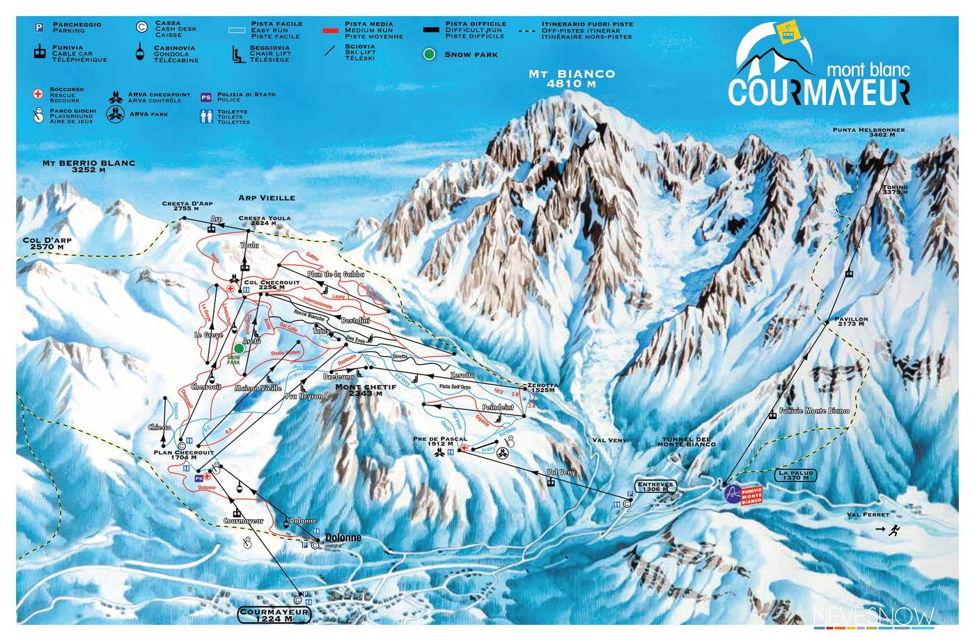 Courmayeur Trail Map